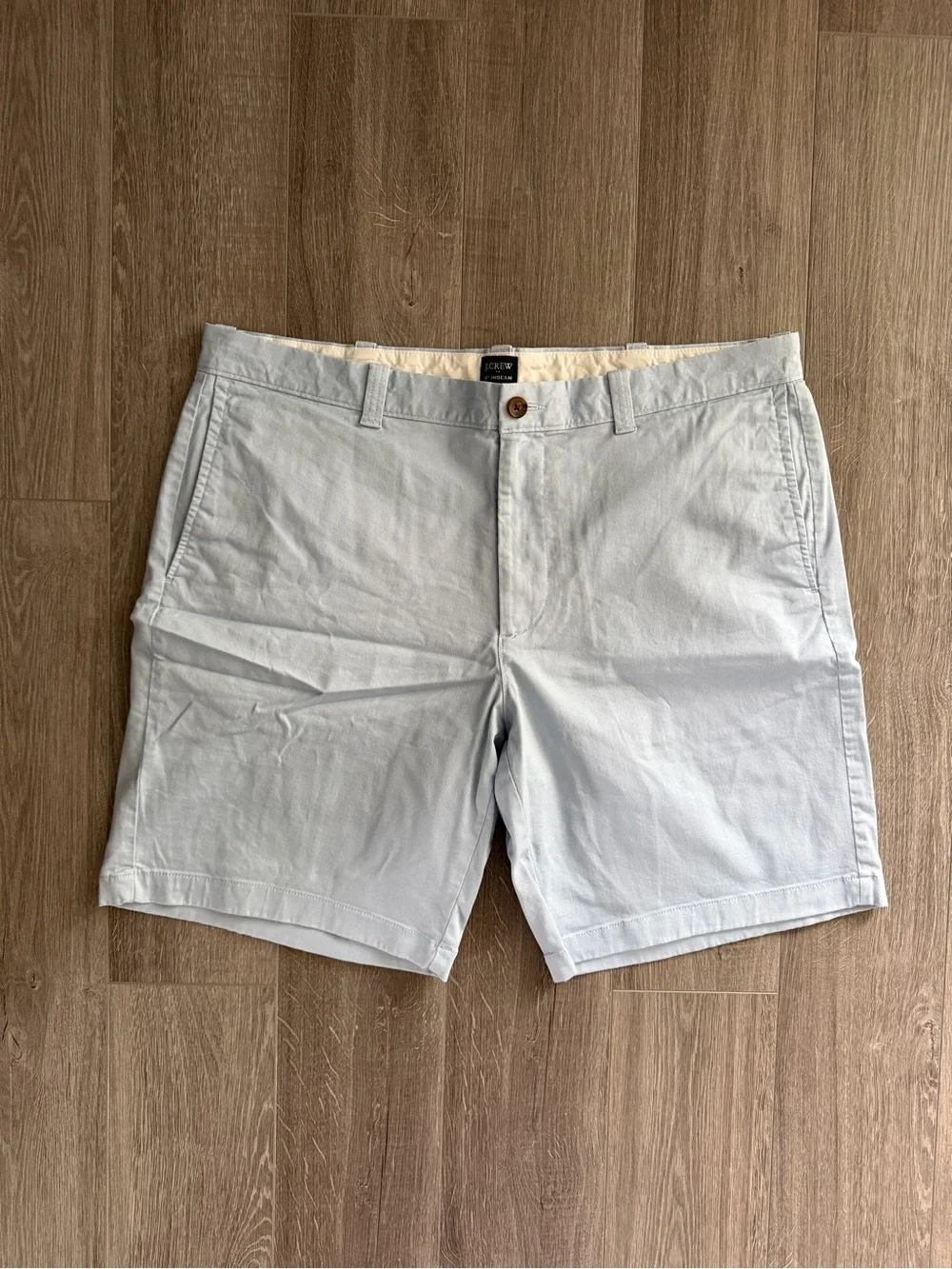 J. Crew Factory Men’s Light Blue 9” Flex Chino Shorts